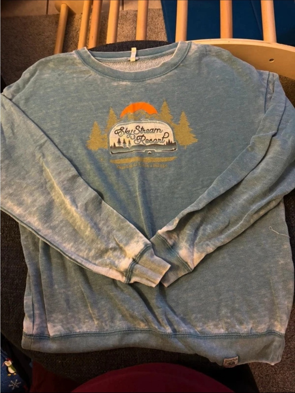 Distressed sweatshirt